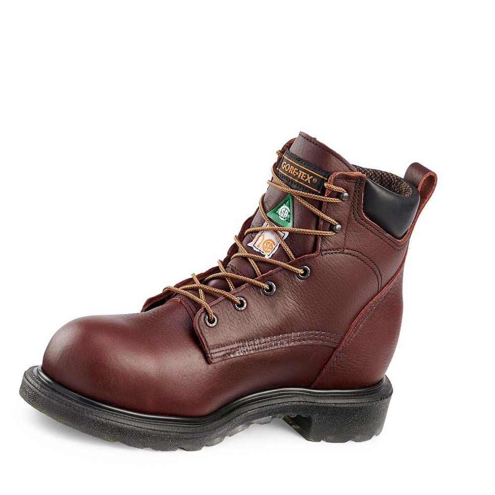 Red Wing SuperSole® 2.0 6-inch CSA Safety Toe Men's Waterproof Boots Burgundy | ZA 367PJJ